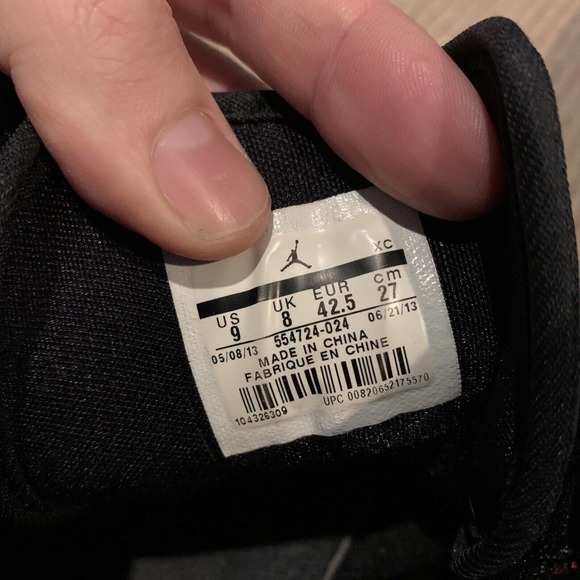 Nike Air Jordan 1 Mid Bred Black Red Men's Size 9 554724-024 - Picture 8 of 8